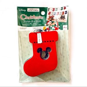 Disney Christmas Mickey Stocking Garland - Red